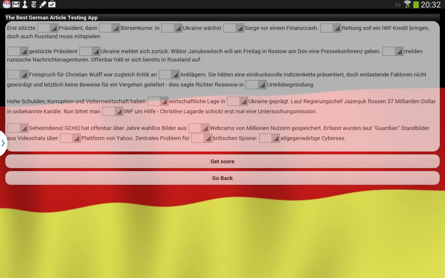 German Article Test App截图3