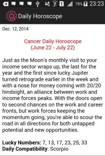 Daily Horoscope 2015截图1