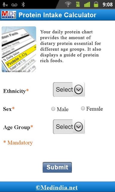 Protein Intake Calculator截图1