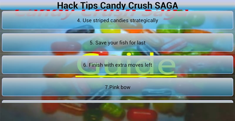 Hack Tips Candy Crush SAGA截图2