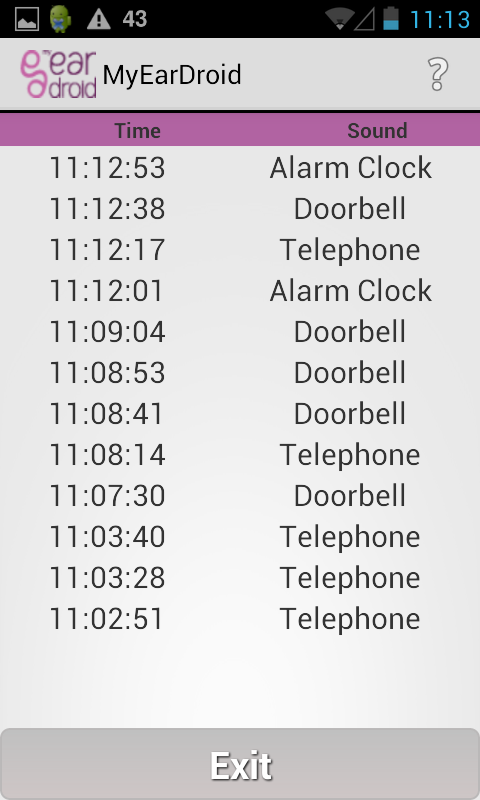 MyEarDroid - Sound Recognition截图5