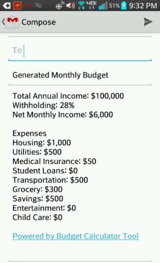 Budget Calculator Tool截图2