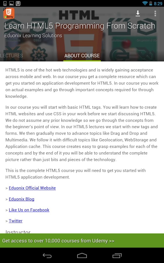 Learn Free HTML5 Tutoria...截图8