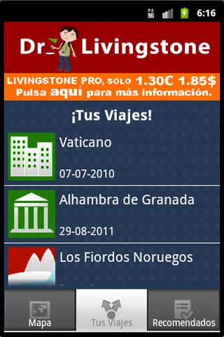 Agenda de Viajes Livingstone截图1