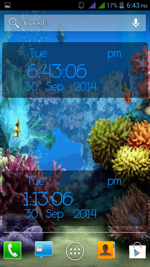 Aquarium Digital Clock截图4