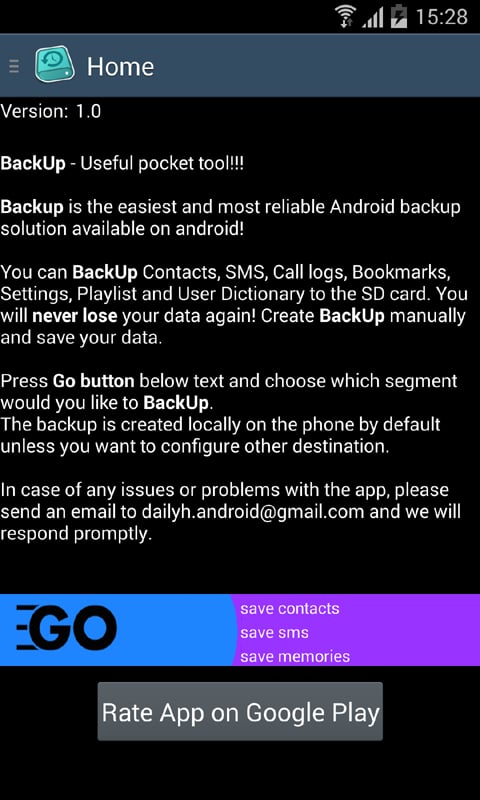 Unique Backup /SMS, Call...截图3