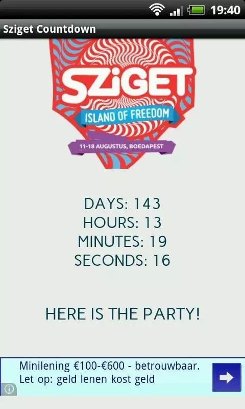 Sziget 2014 Countdown截图2