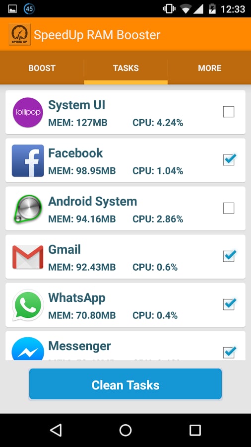 SpeedUp RAM Booster截图3