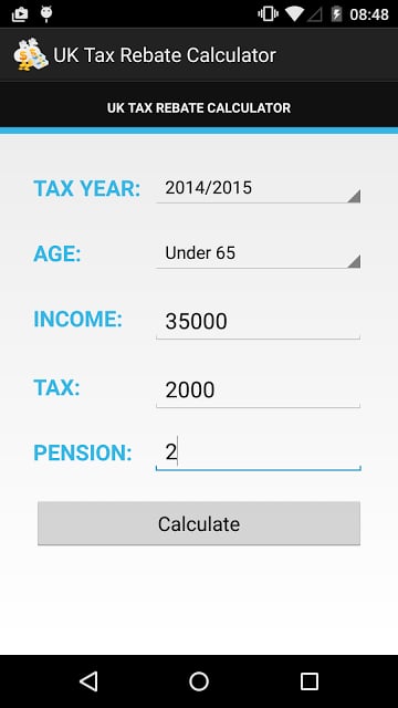 UK Tax Rebate Calculator截图6