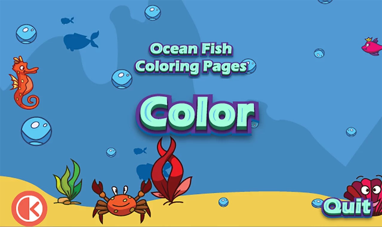 Ocean fish coloring page...截图4