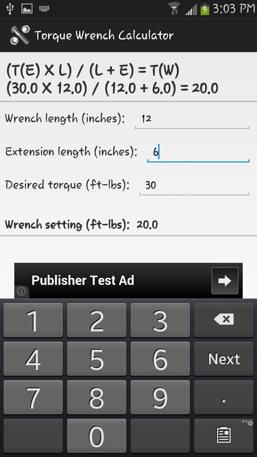 Torque Wrench Calculator截图1