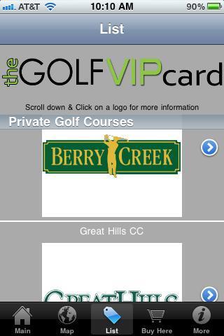 Golf Vip Card截图3