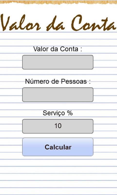 Calcula Conta Restaurante截图1