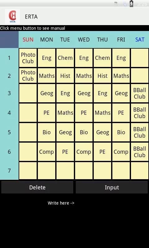 ERTA Simple Timetable截图1