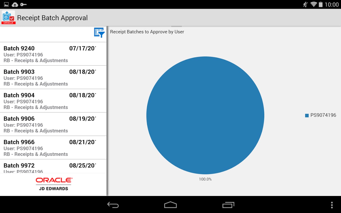 Receipt Batch Appr - JDE...截图7