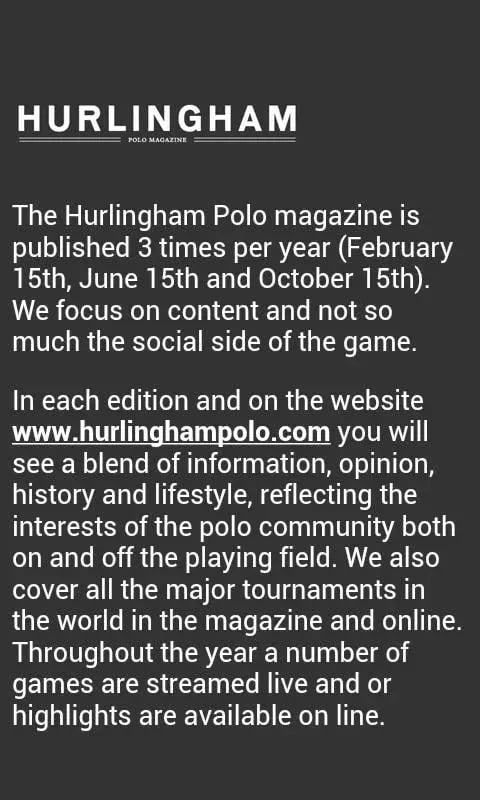 Hurlingham Polo magazine截图3