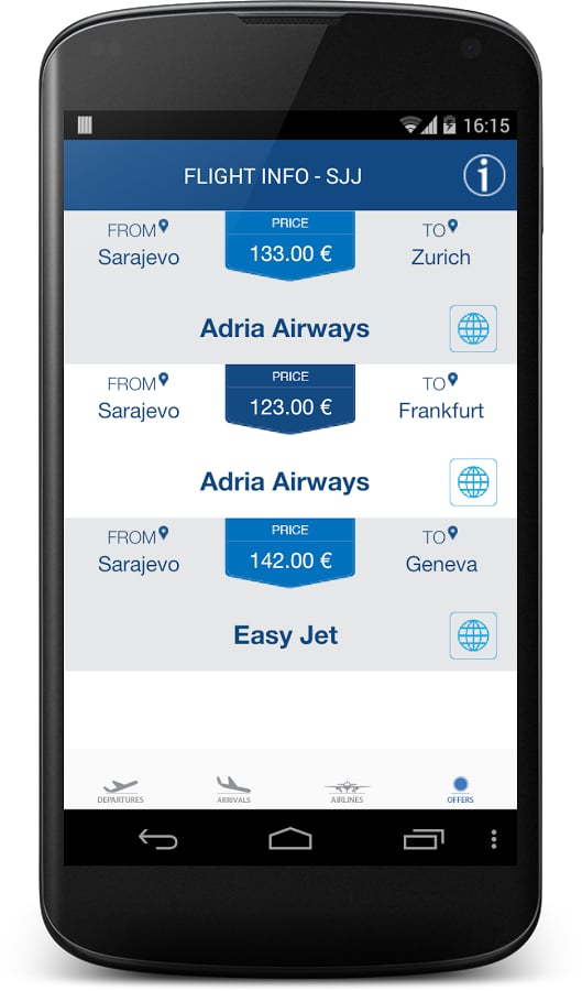 Sarajevo Flights Info截图2