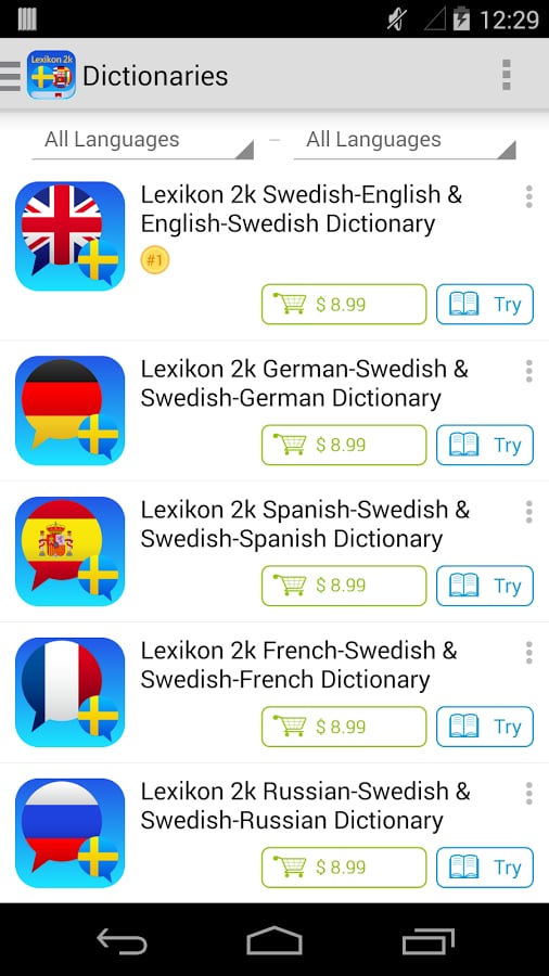 Lexikon 2k Swedish Dicti...截图1