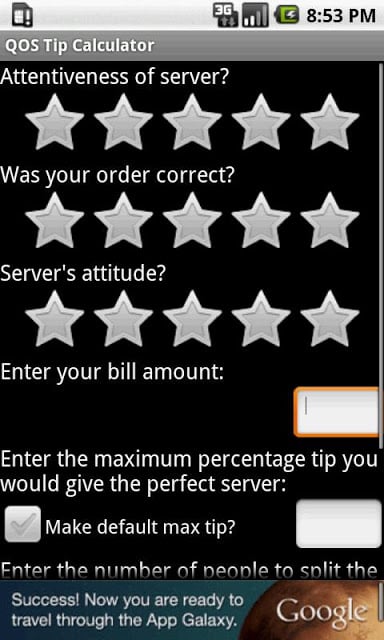 QOS Tip Calculator (Ad Free)截图1