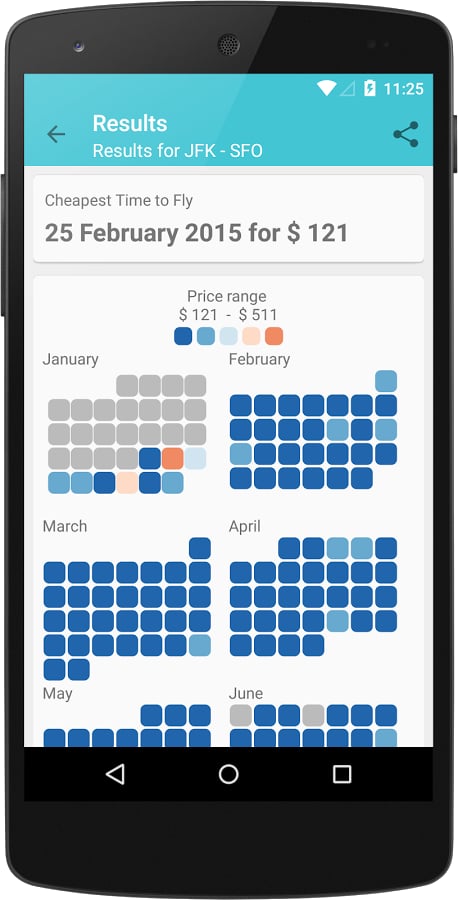 Cheap Flights Calendar截图2