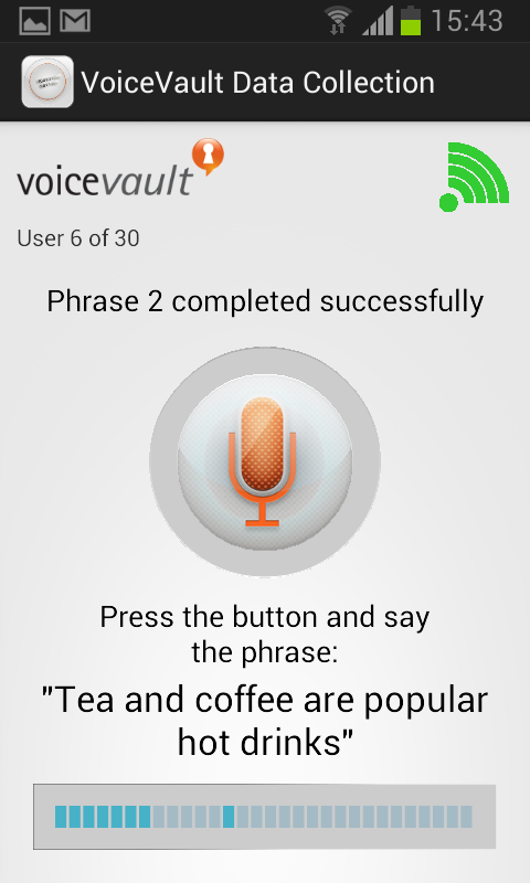 VoiceVault Data Collection截图1