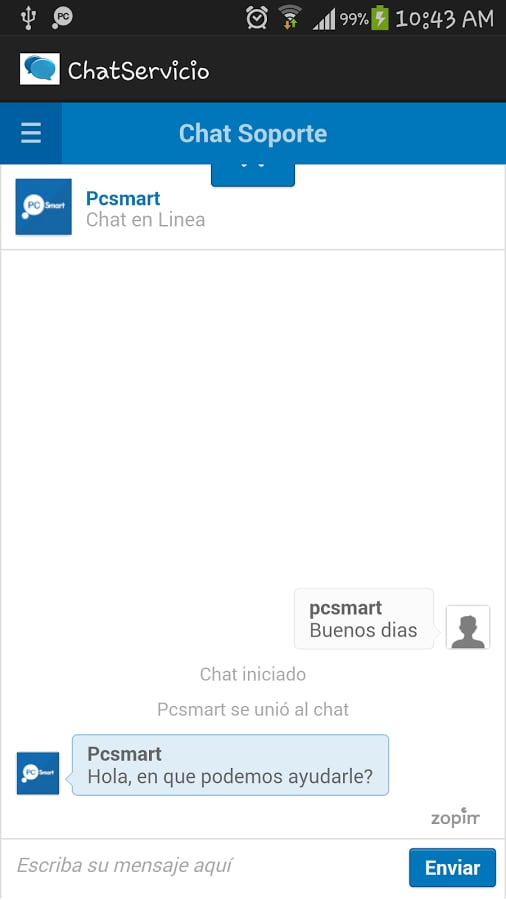 Chat Servicio截图1