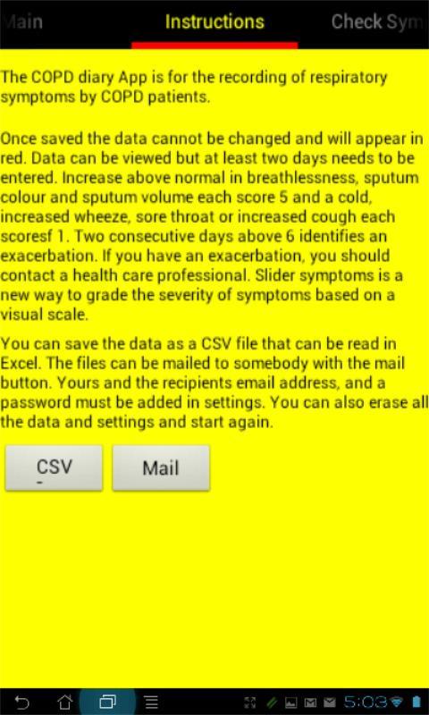 COPD Diary Card截图2