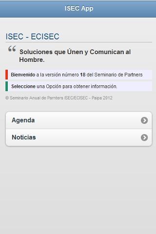 Agenda Seminario ISEC - ECISEC截图1