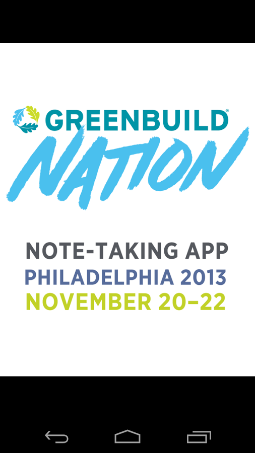 Note Taking: Greenbuild 2013截图1