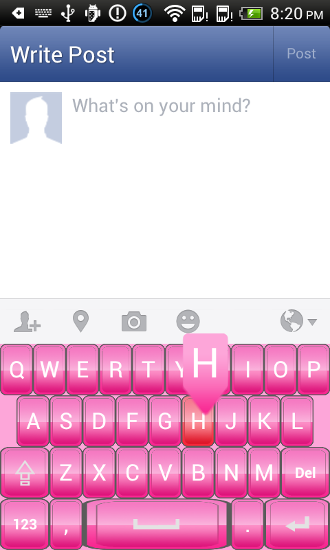 Fancy Pink Keyboard截图2