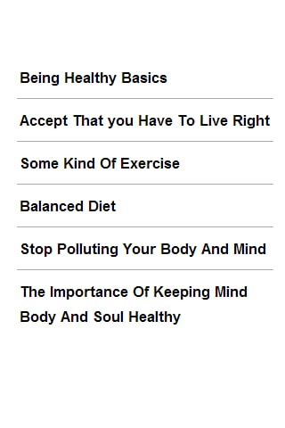 How To Be Healthy截图1