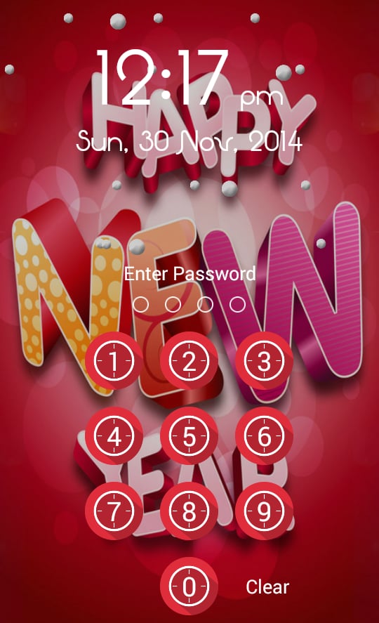 New Year Lock Screen截图5