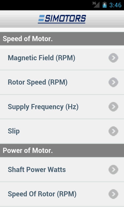 Simotors - motor calcula...截图1