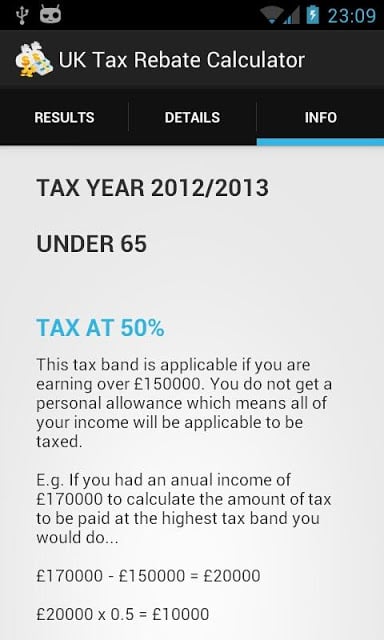 UK Tax Rebate Calculator截图3