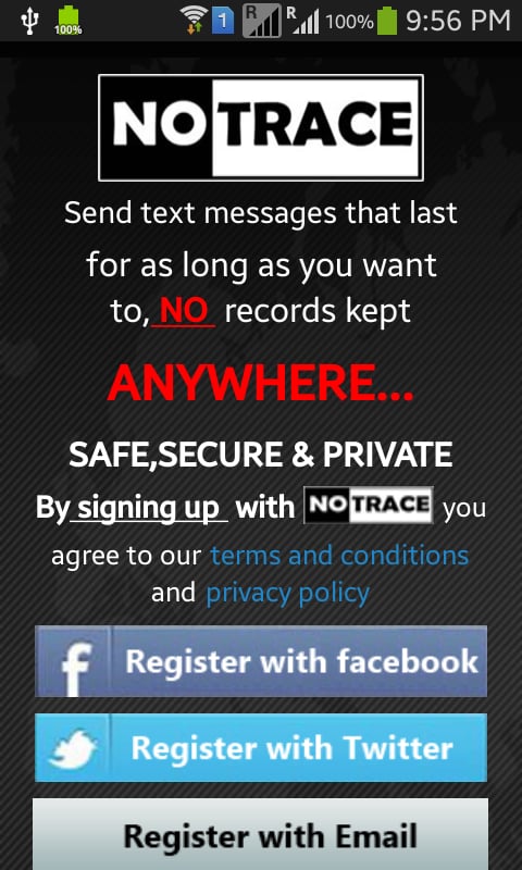 NOTRACE FREE SECRET MESS...截图1