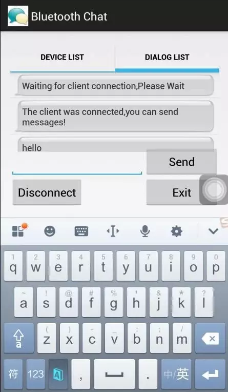 Bluetooth Chat截图2