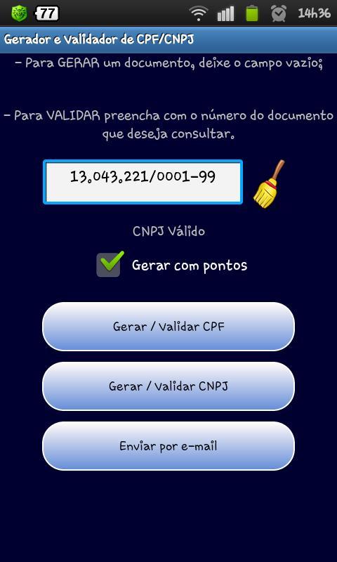 Gerar e Validar CNPJ / CPF截图3