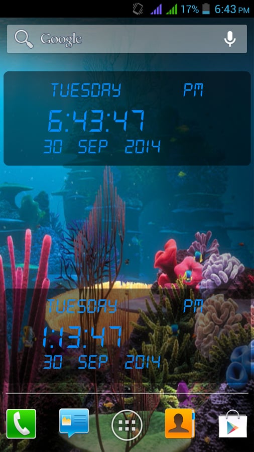 Aquarium Digital Clock截图1