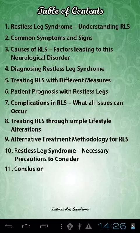 Restless Leg Syndrome截图2