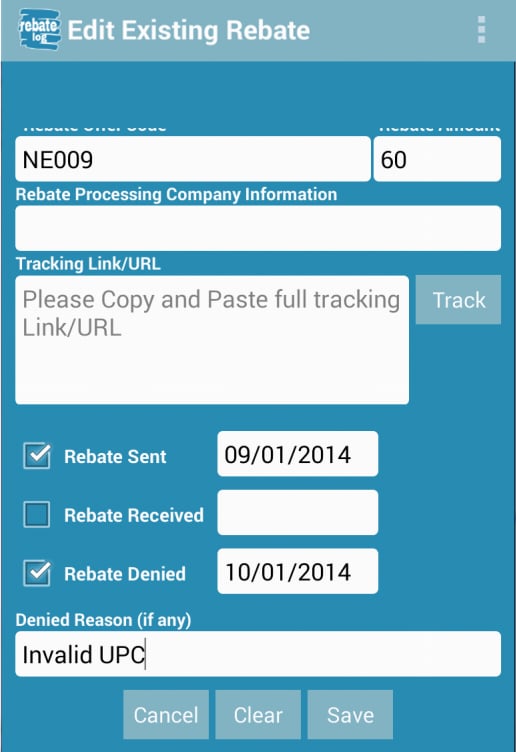 Rebate Log截图6