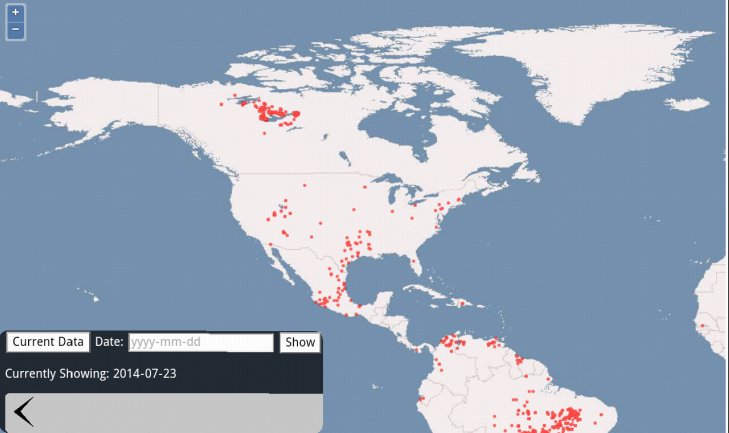 World Fires - OpenLayers截图4