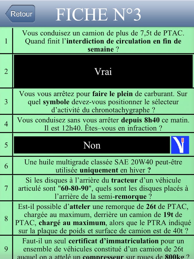 Ecrit Permis CE Lite截图1