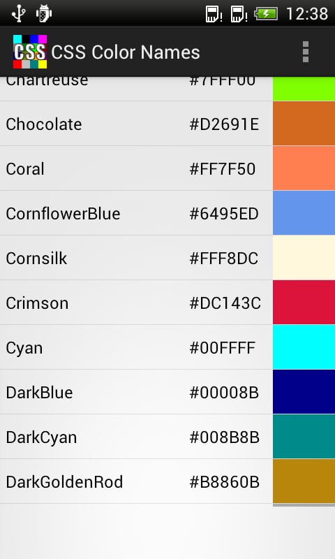 CSS Color Names截图8