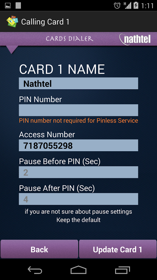 Calling Card Dialer截图3