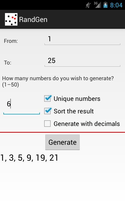 Random Number Generator截图2