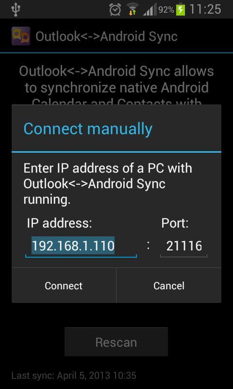 Outlook&lt;-&gt;Android Sync截图3