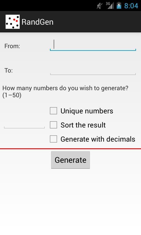 Random Number Generator截图1