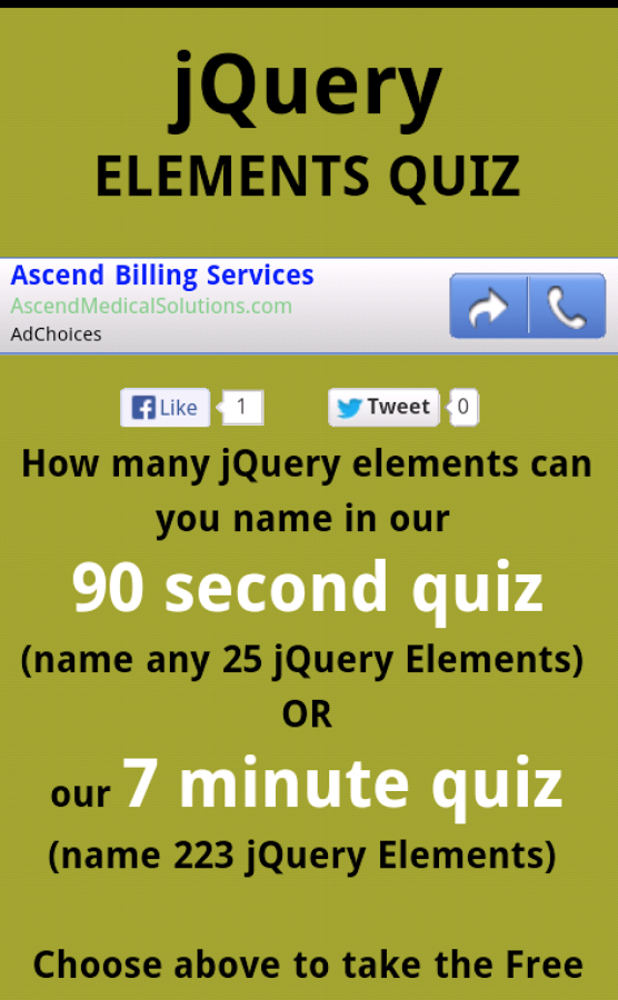 jQuery Quiz截图1