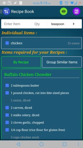 Grocery List &amp; Recipe Manager截图2