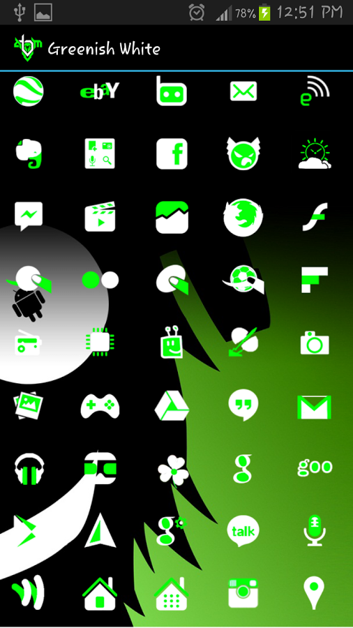 Greenish White Icon Pack截图9